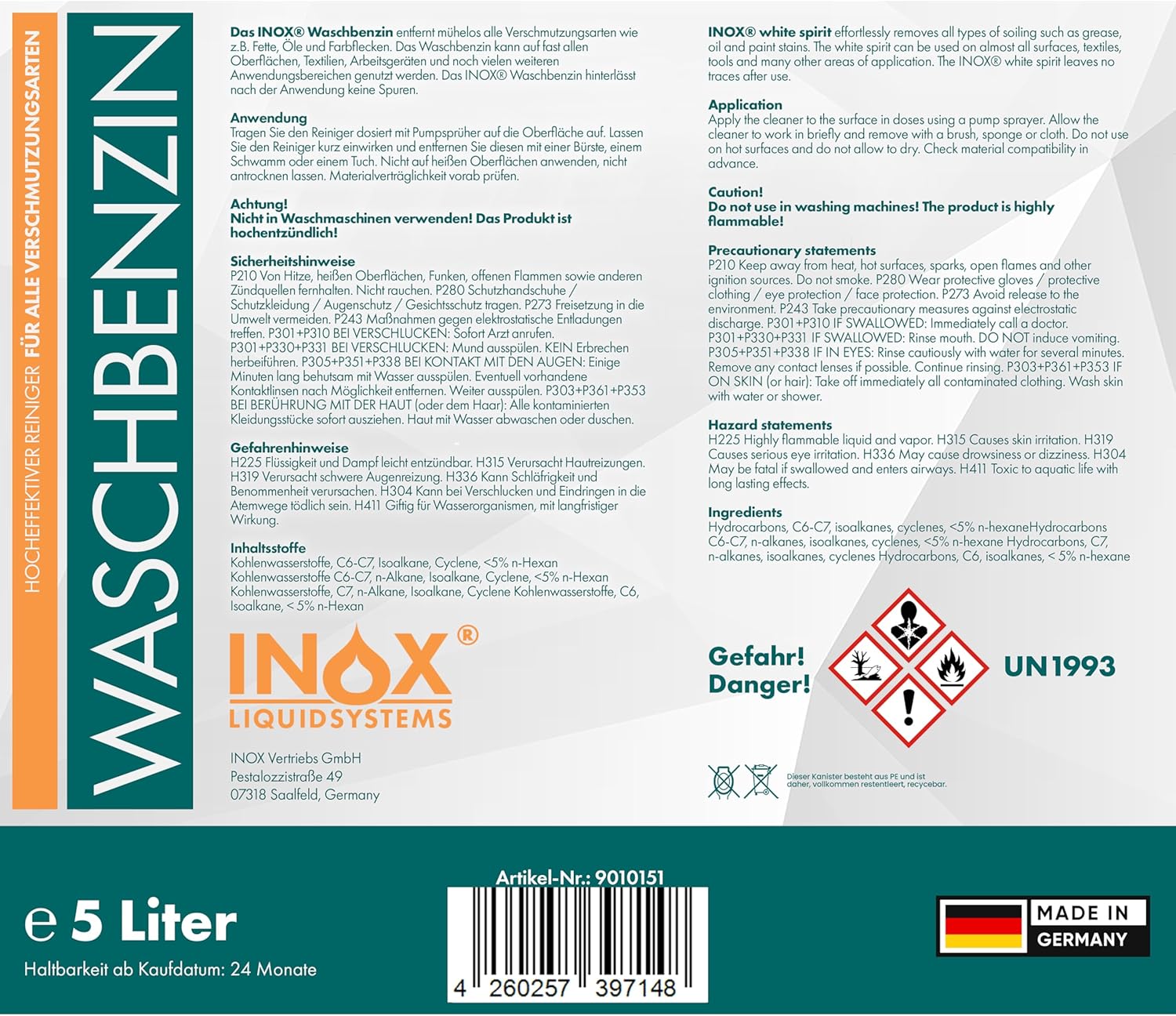 Waschbenzin IX200