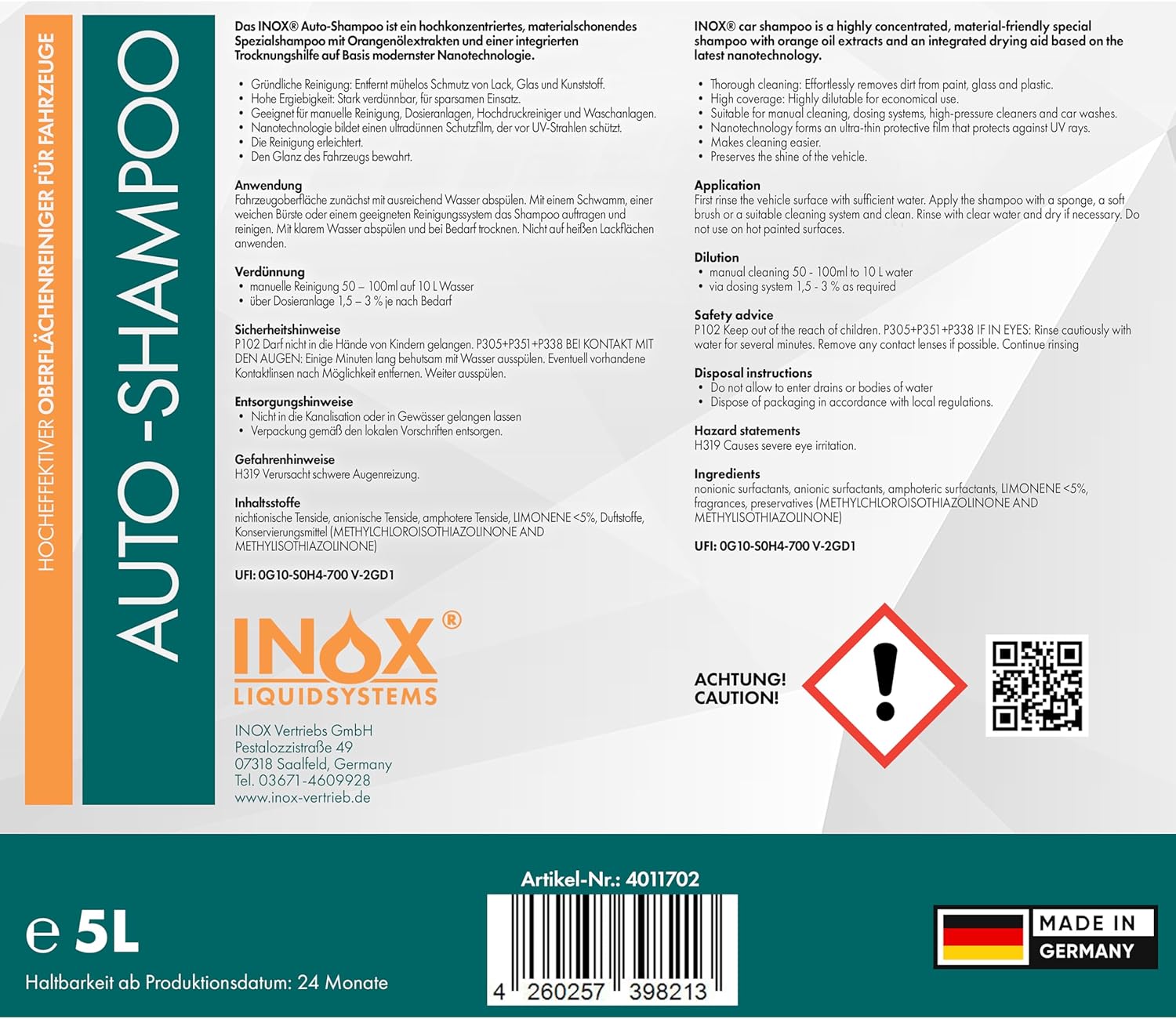 Nano Line Autoshampoo Konzentrat