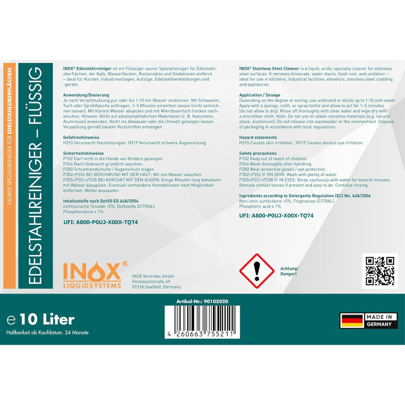 Edelstahlreiniger – Flüssig