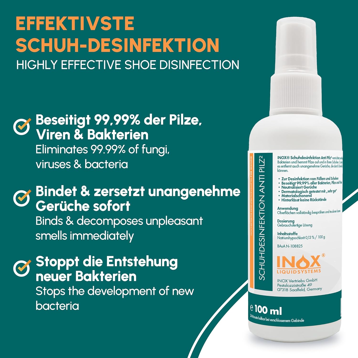 Schuh Desinfektionsspray, 100 ml